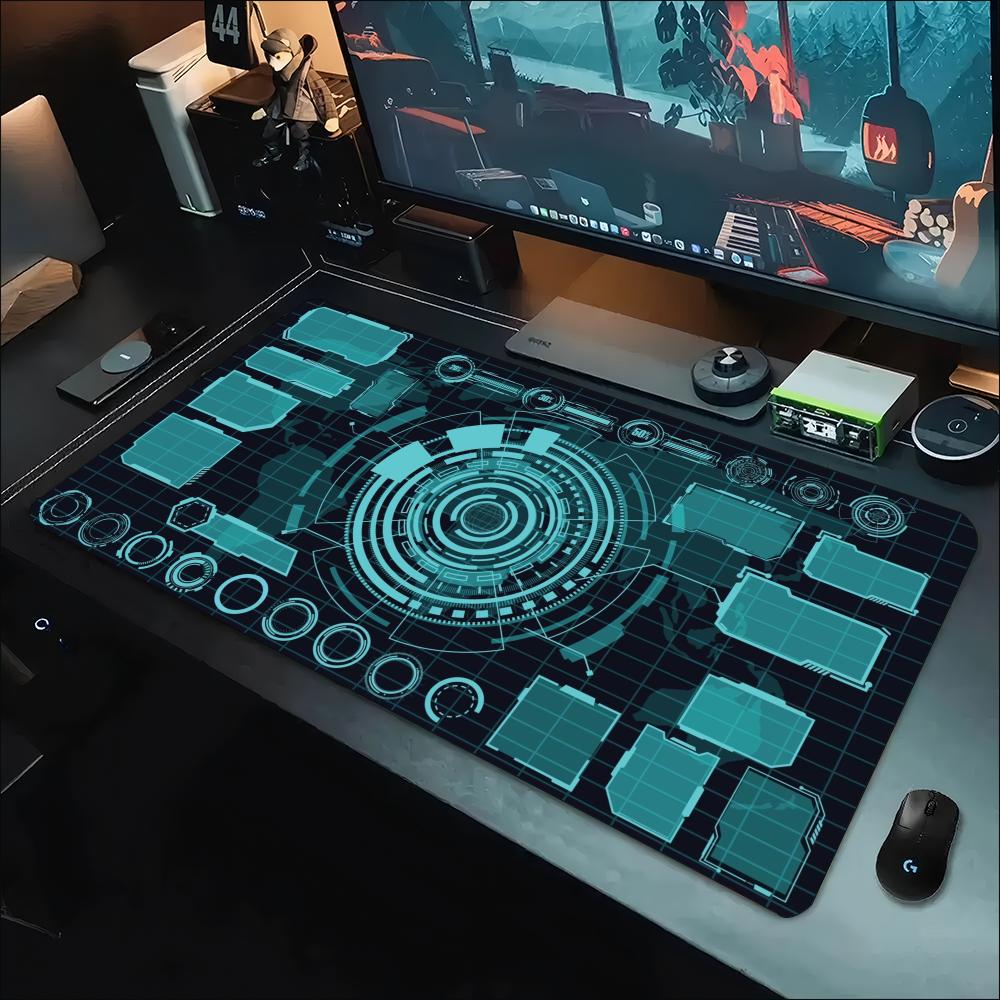 Office And Tech - بساط ماوس ممتد مطبوع بواجهة وحدة