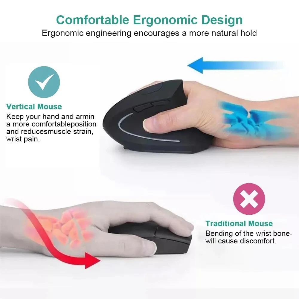 ماوس عمودي مريح USB 2.4 جيجا ه - مراجعة Ergonomic Mouse Vertical وسعره