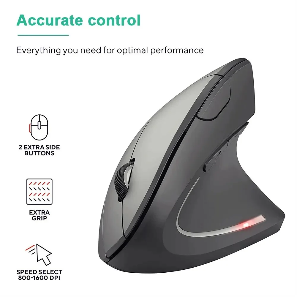 ماوس عمودي مريح 2.4 جيجا هرتز  - مراجعة Ergonomic Mouse Vertical وسعره