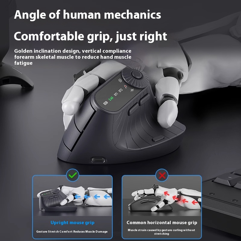 ماوس ألعاب Monster M2 PRO MAX  - مراجعة Ergonomic Mouse Vertical وسعره