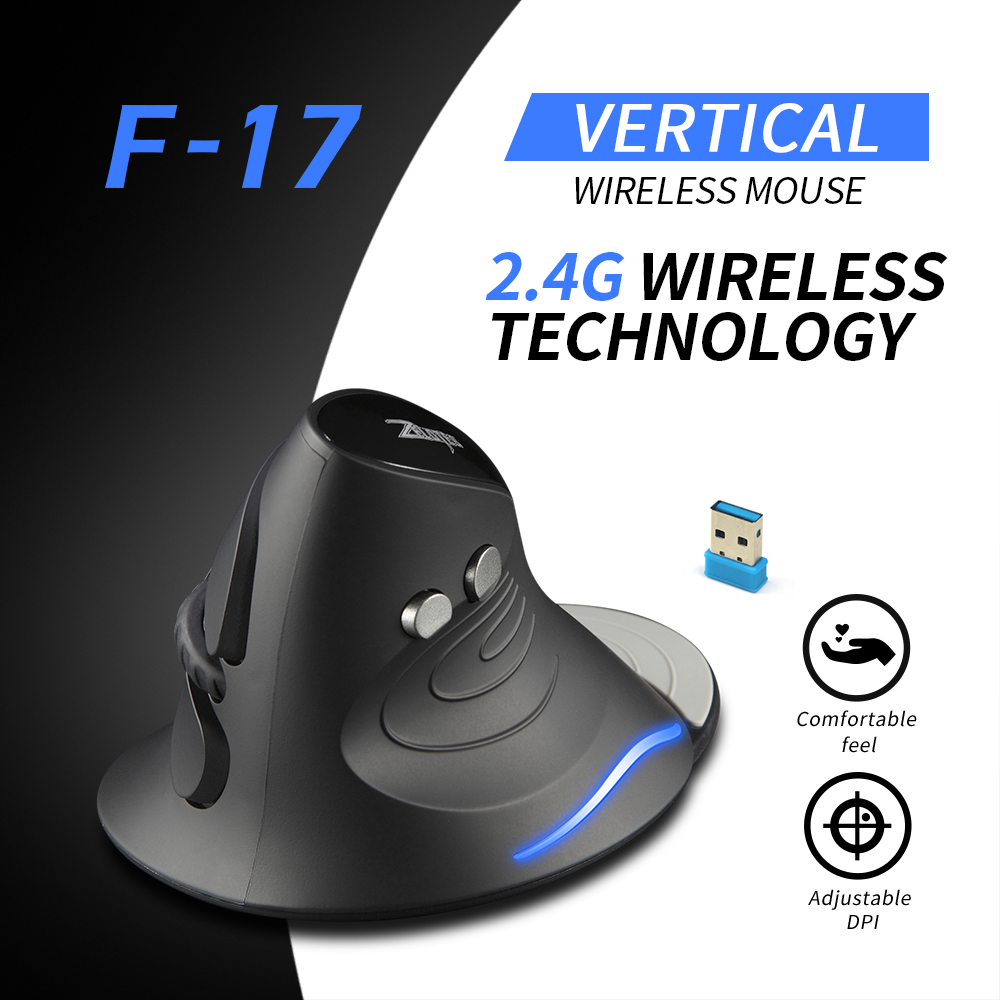 ZELOTES F-17 ماوس عمودي 2.4 جي - مراجعة Ergonomic Mouse Vertical وسعره