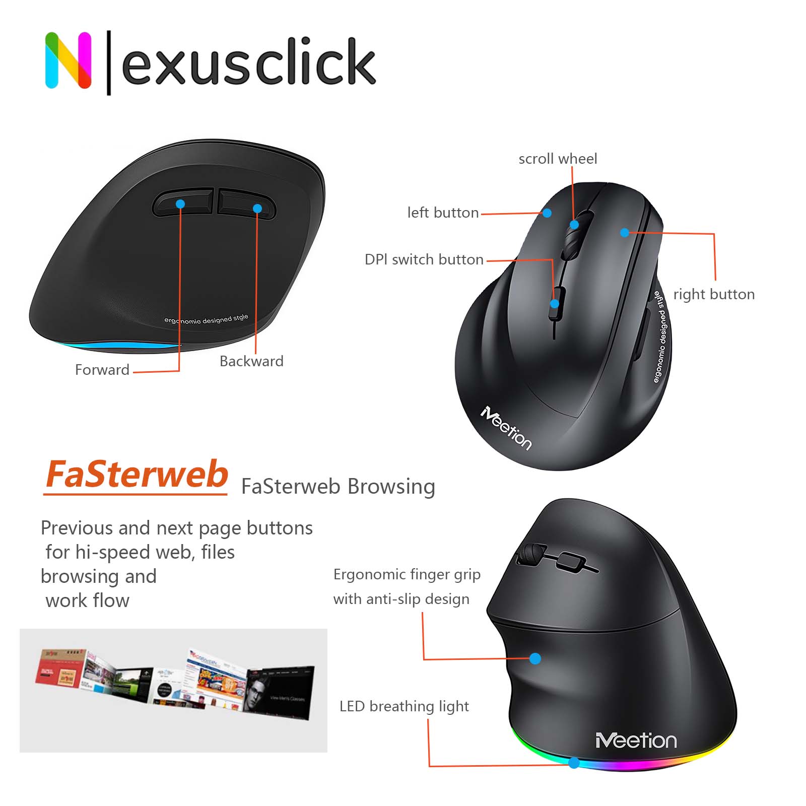 فأرة لاسلكية أصلية من ميتيون B - مراجعة Ergonomic Mouse Vertical وسعره