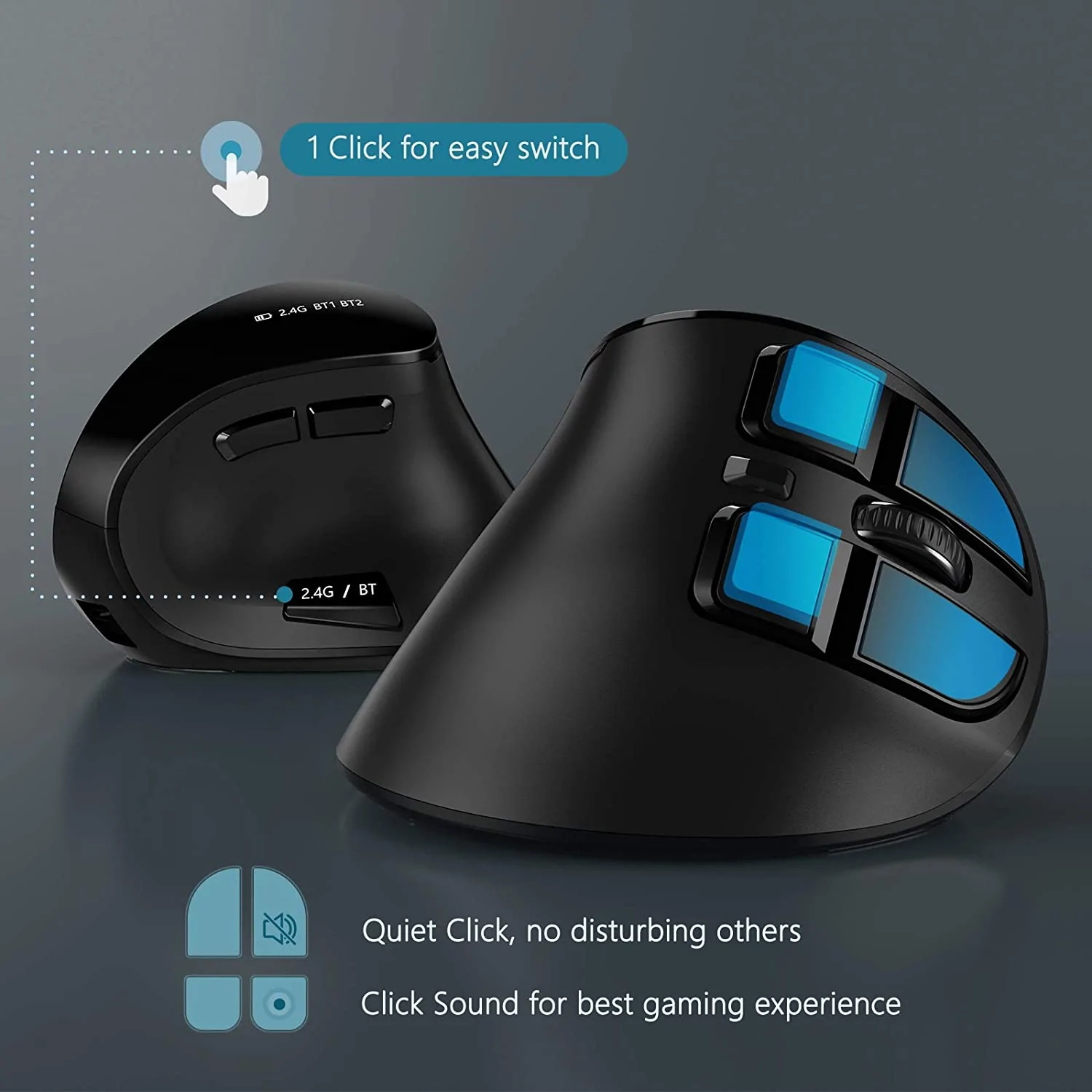 Seenda-ماوس لاسلكي ، بلوتوث ،  - مراجعة Ergonomic Mouse Vertical وسعره